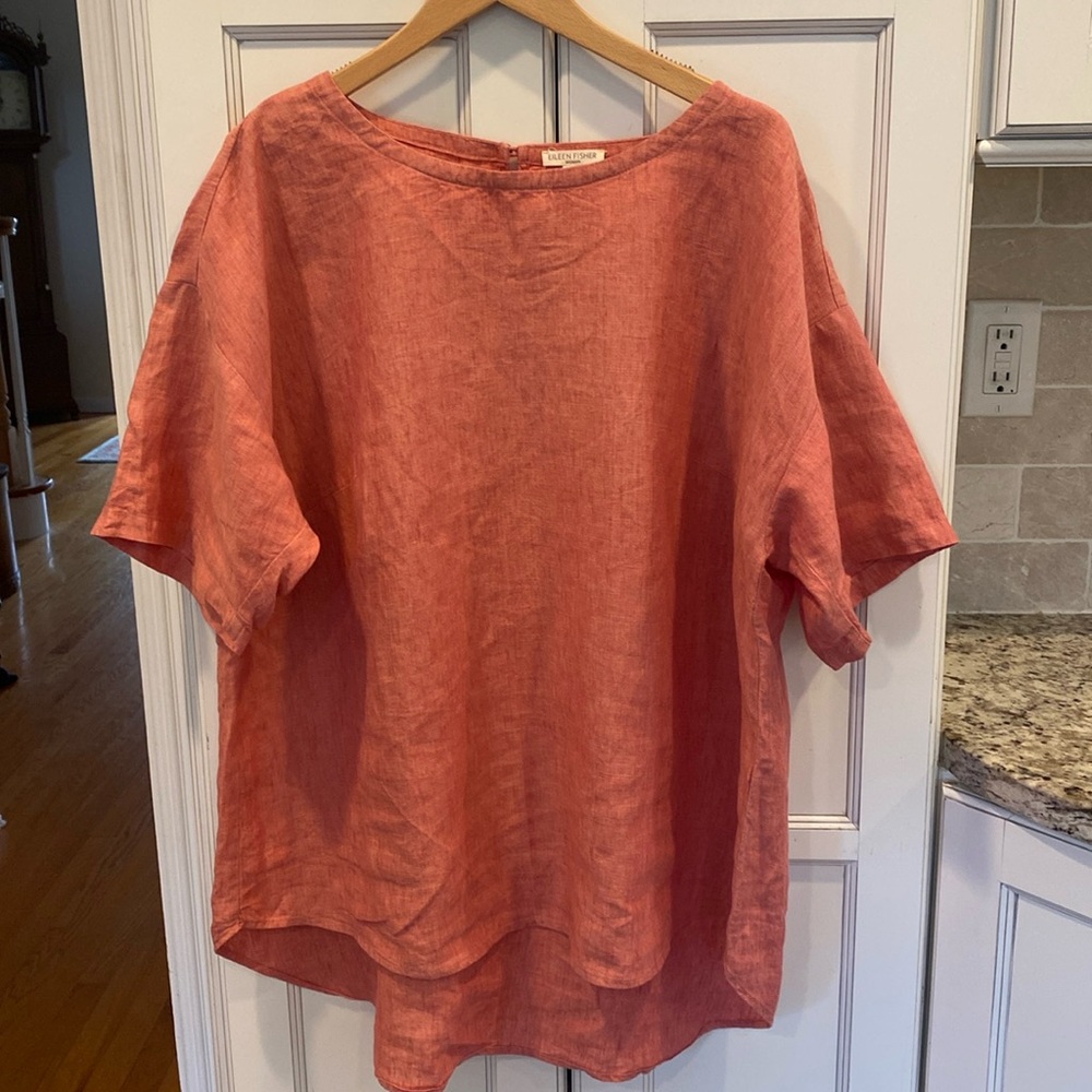 Eileen Fisher Organic Linen TunicTop 1x